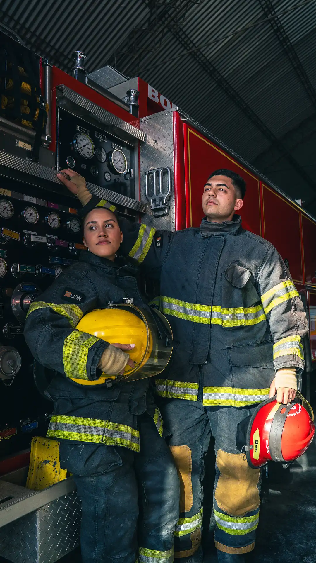 Public safety paramedics coordinating emergency response operations