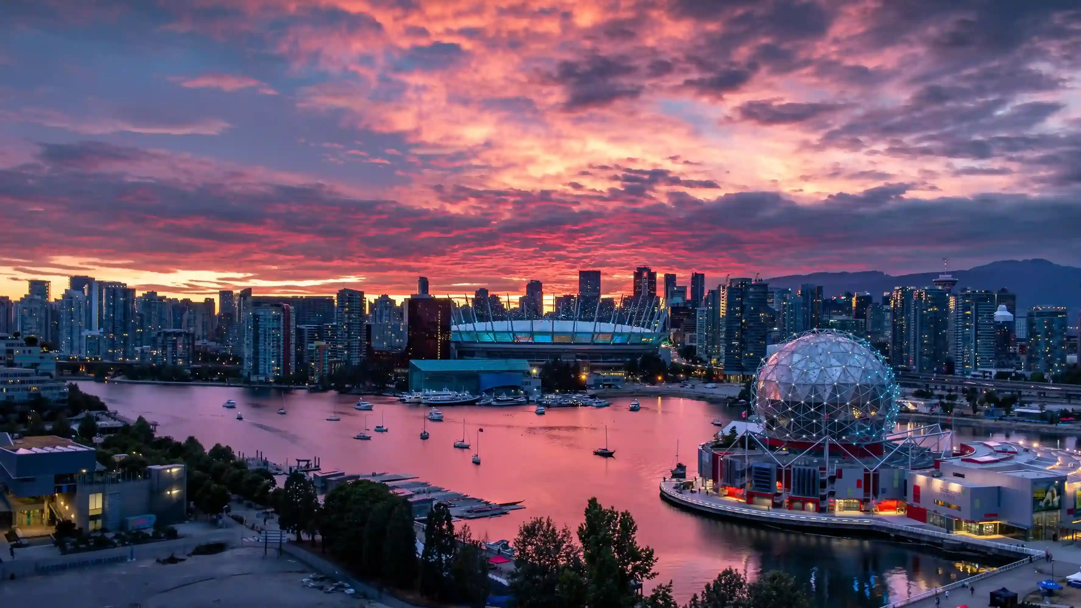 Vancouver harbour and skyline